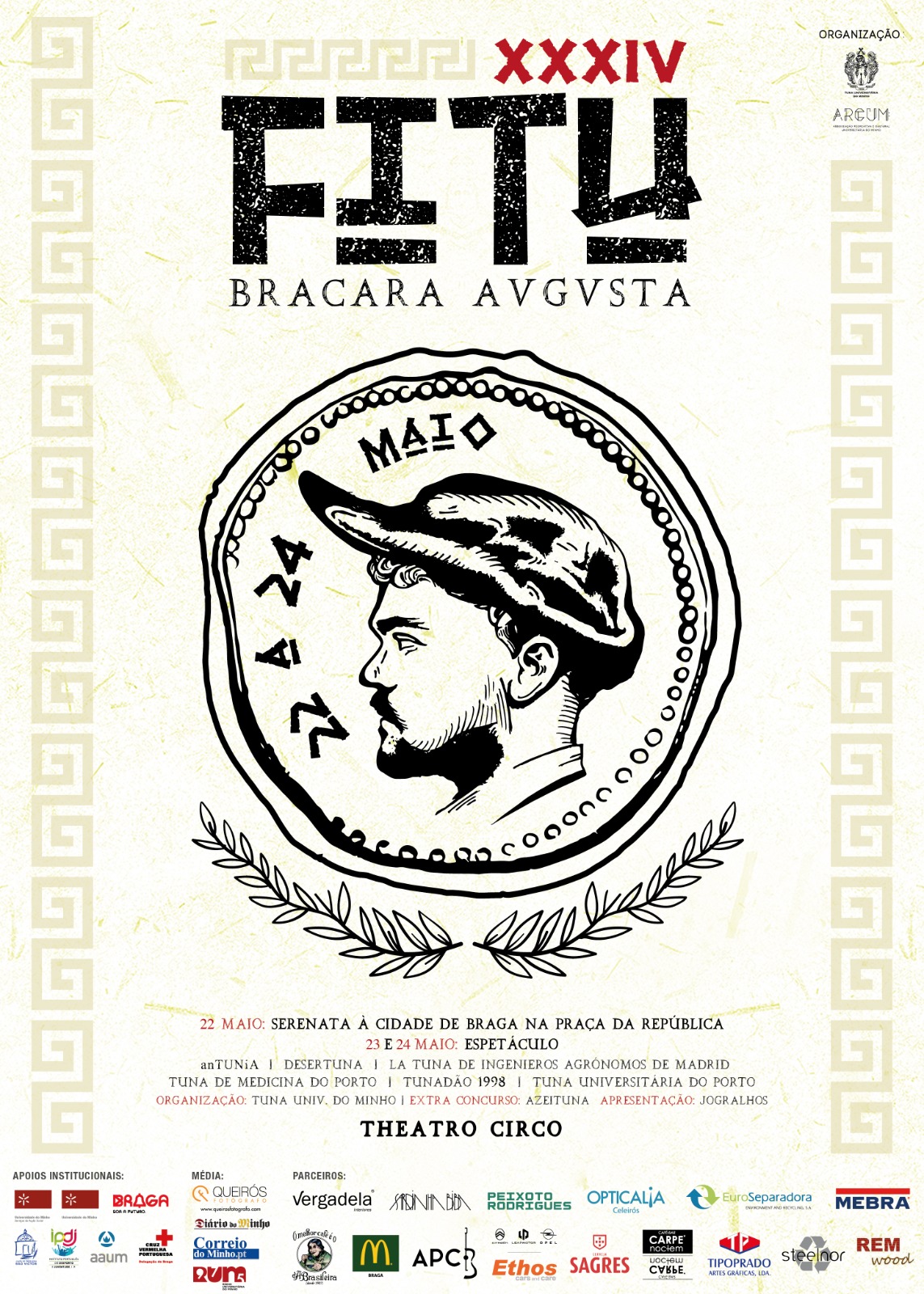 XXXIV FITU Bracara Avgvsta event poster